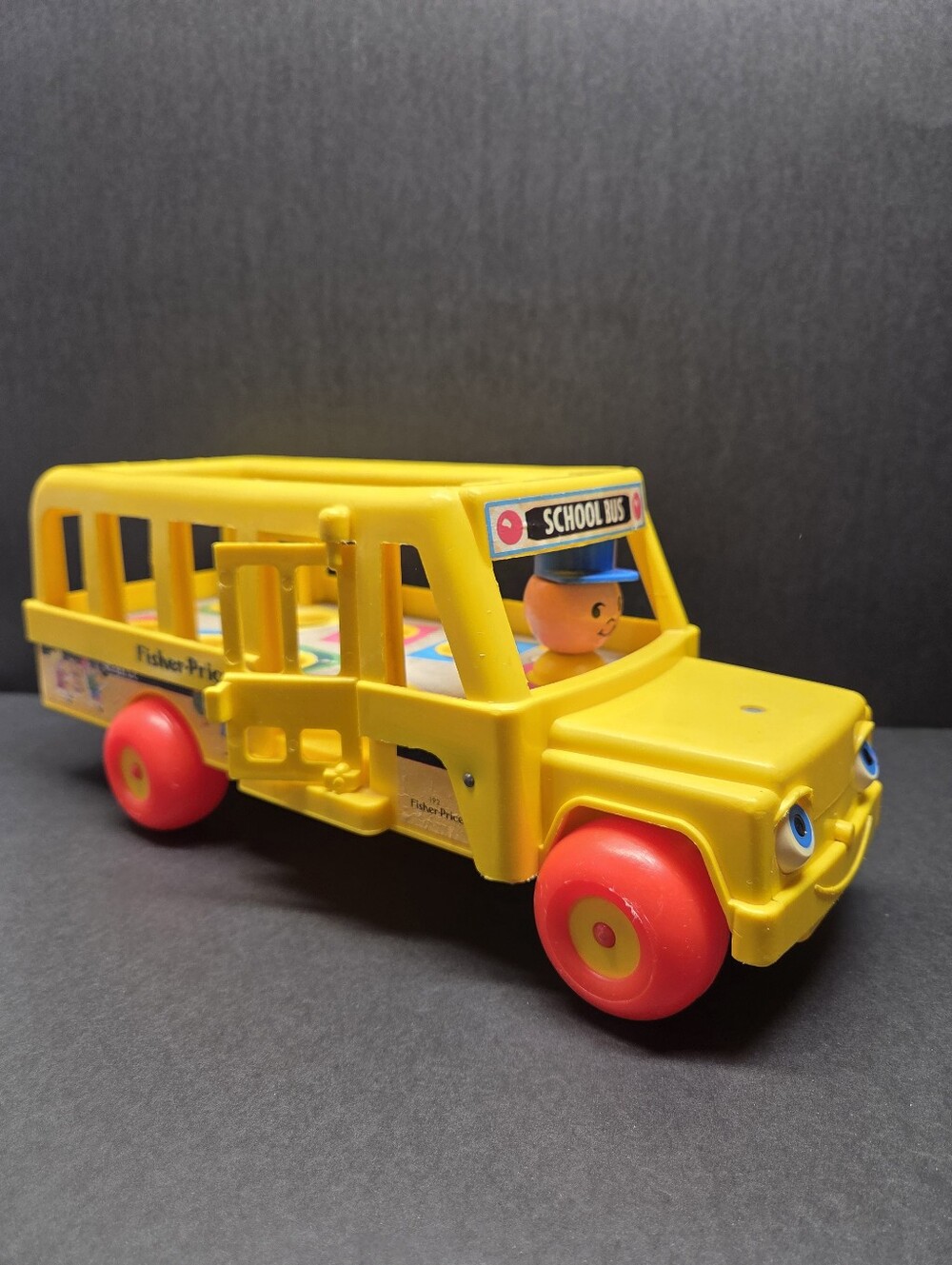 Fisher Price Little People #192 Vintage Yellow School Bus Pull Toy Bus Only
